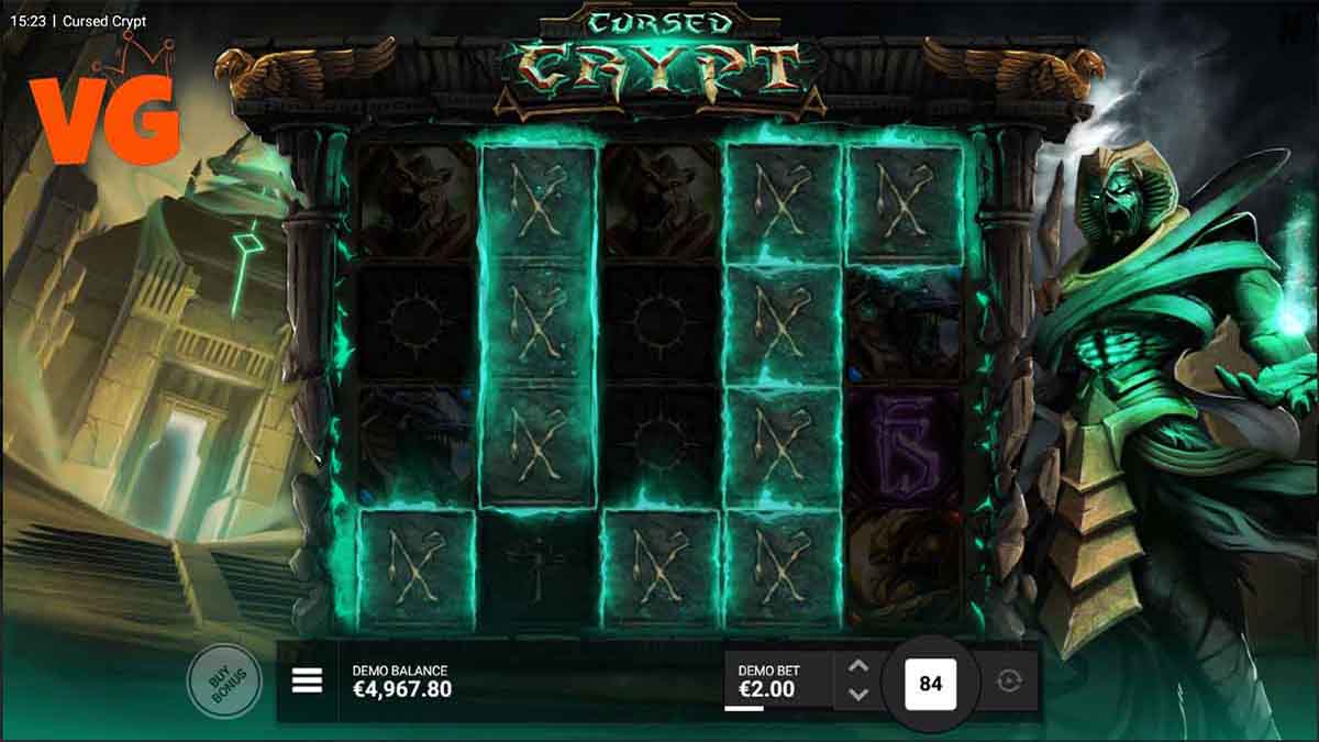 Cursed Crypt slot game by Hacksaw Gaming, win